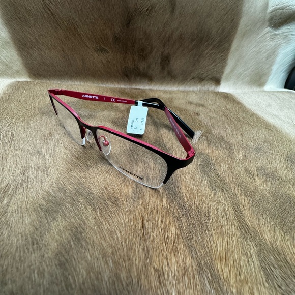 Arnette MAKAII 6126 723 53-19-145 Black/Red Metal Half Rim Eyeglasses Frame New - Picture 9 of 15